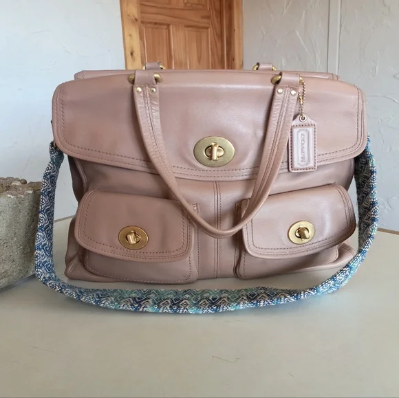 Coach 12980 Hampton Collection, Legacy Travel Bag, Tan - Picture 13 of 15